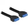 Delock 83124 USB kabelis, melns