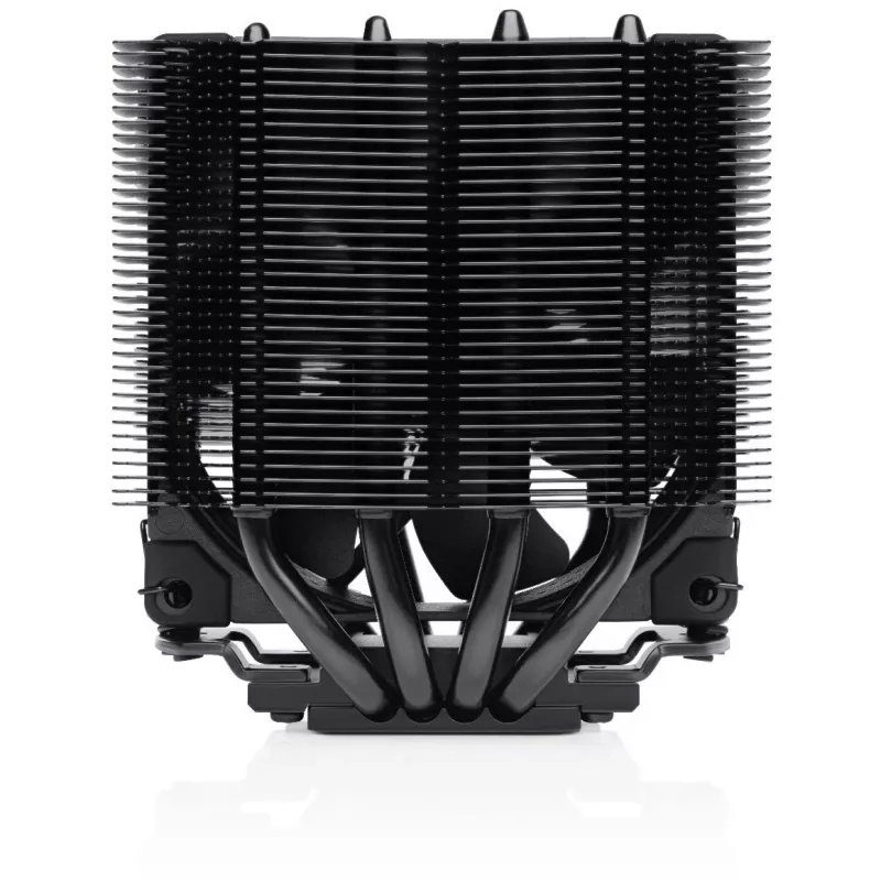 CPU dzesētājs Noctua NH-D9L CHROMAX.Melns — 92 mm ventilators, 400–2000 RPM, 22,6 dB, izmēri 95×95×110 mm, svars 531 g