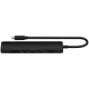 Satechi 7-in-1 USB-C Slim Multiport Adapter Ethernet (USB-C PD, 2x USB-A, HDMI 4K, Ethernet, micro/SD karšu lasītājs) (Melns)