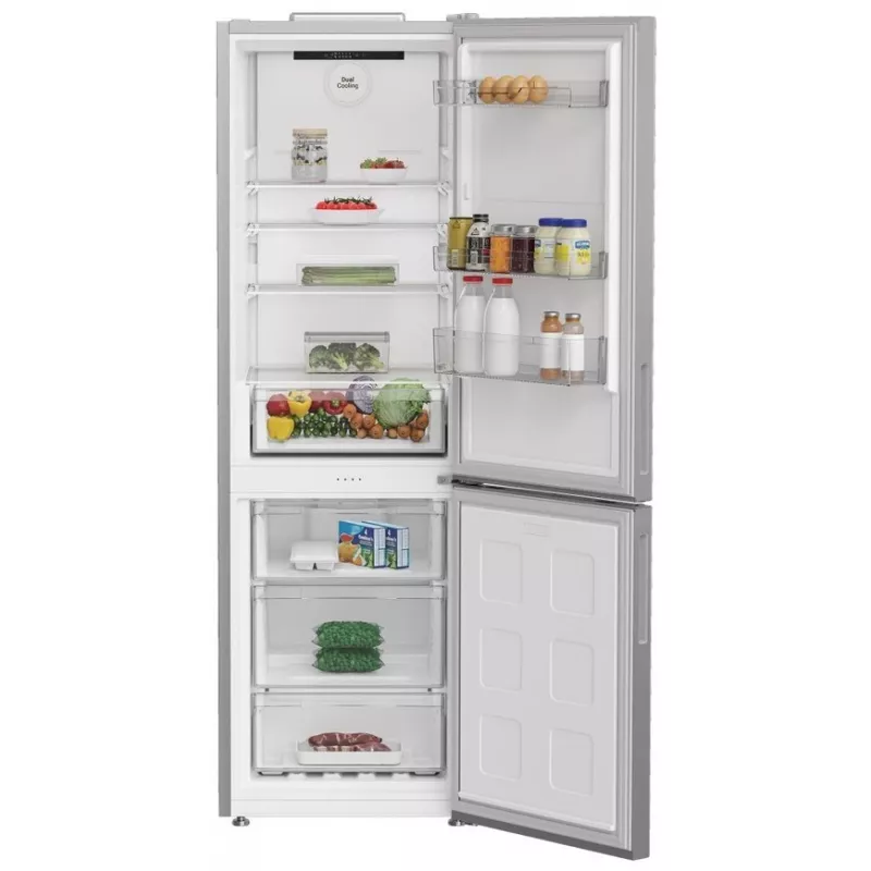 Ledusskapis Indesit INK 25402 S4E | Brīvi stāvošs kombinētais, No Frost, 249 L ledusskapis / 106 L saldētava, A 203,5 cm, energoefektivitātes klase E, 37 dB, sudraba krāsa