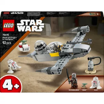 LEGO Star Wars komplekts 75410 N-1 Starfighter modelis ar 92 gab., minifigūrām Mando un Grogu