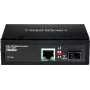 TRENDnet TI-PF11SFP - Mediju pārveidotājs - GigE - 10Base-T, 100Base-TX, 1000Base-T - RJ-45 / SFP (mini-GBIC) - līdz 40 km (TI-PF11SFP)