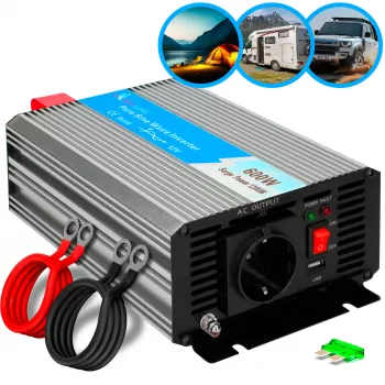 Sprieguma pārveidotājs Extralink OPIP-600W 12V 600W tīrs sinuss