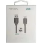 USB 3.2 Gen 1 kabelis, USB-A spraudnis > USB-C spraudnis (sudraba krāsā, 1 metrs, ar apvalku)
