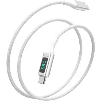 4smarts USB-C uz USB-C kabelis DigitCord 100W 1.5m. balts