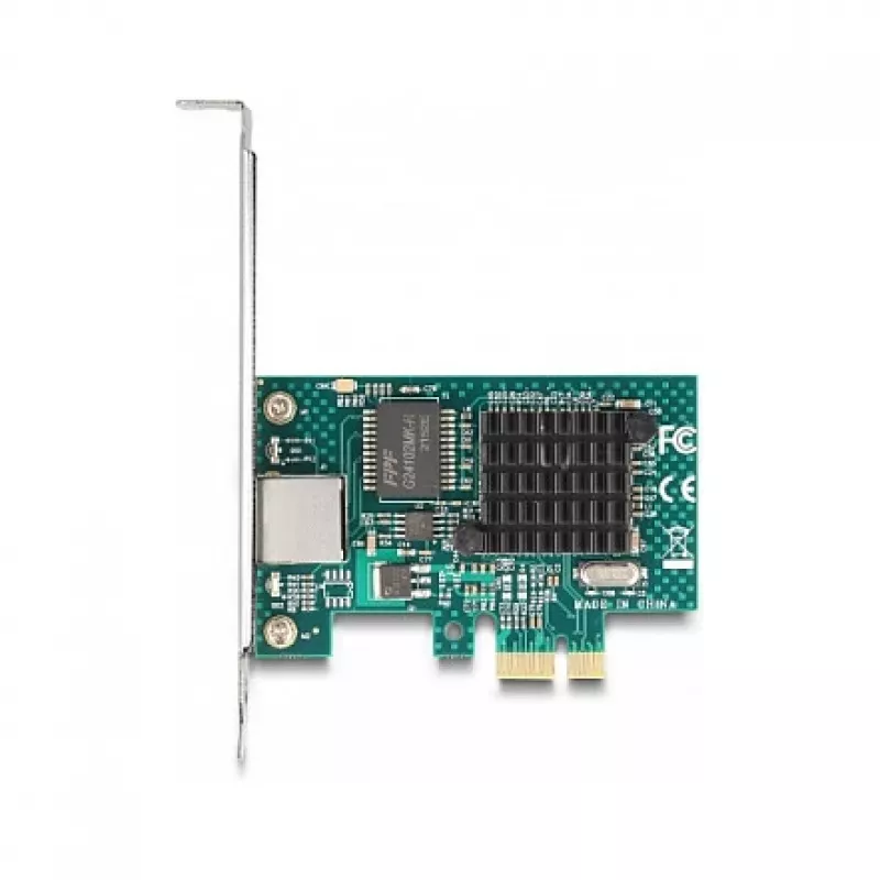 DeLOCK PCI Express x1 karte 1 x RJ45 Gigabit LAN BCM pelēka