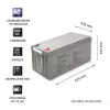 Uzlādējams AGM akumulators QOLTEC 53069 12V 200Ah rezerves barošanai un UPS sistēmām