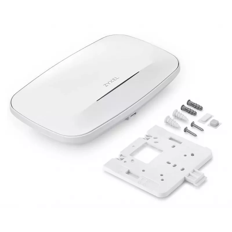 Bezvadu piekļuves punkts Zyxel NWA210AXV2-EU0101F — Divjoslu 2.4/5 GHz, 2975 Mbps, 2× RJ‑45, PoE, balts