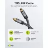 Plus Toslink kabelis (melns/sudraba, 5 metri)