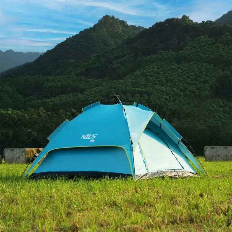Ēnu telts NILS Camp NC7819 3-personu zila