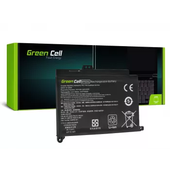 Baterija zaļa Cell HP150 — Litija polimēra 4500 mAh, paredzēta HP Pavilion 15-AU / 15-AW sērijai, melna