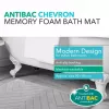 Vannas paklājiņš Beldray LA032647LGRYUFFEU7 Antibac Chevron, atmiņas putas, antibakteriāls, pelēks