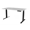 Elektriski regulējams augstuma galds cama meble MOON LONG 150x80 72–120 cm melns/balts