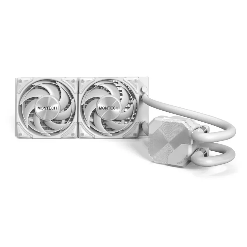 Montech HyperFlow Silent 240 Procesora universāls šķidruma dzesētājs 12 cm Balts 1 gab.
