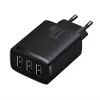 Baseus Compact Quick Charger, 3x USB, 17W (Melns)
