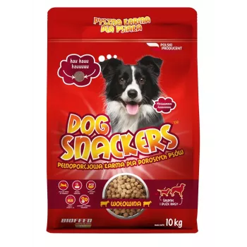BIOFEED Dog Snackers Adult medium & large Beef - sausā suņu barība - 10 kg
