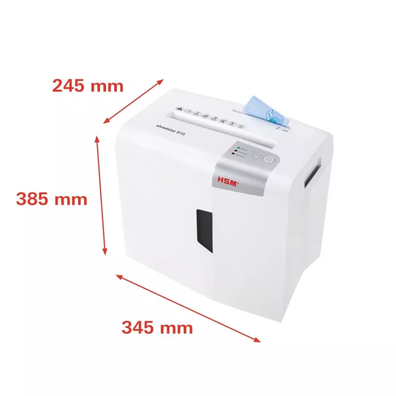 HSM Shredstar S10 dokumentu smalcinātājs, 6 mm + atsevišķs CD griešanas mehānisms
