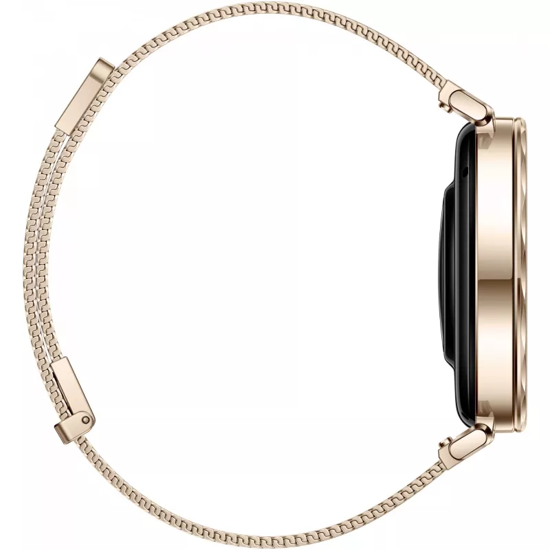 Viedpulkstenis HUAWEI WATCH GT5 41 mm — 1,32 collu AMOLED, 466×466, 323 mAh, nerūsējošā tērauda korpuss, zelta siksniņa