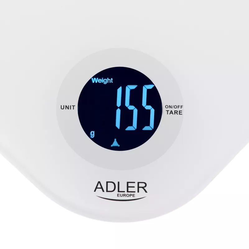 Virtuves svari Adler AD 3180 ar precizitāti 1 g, LCD, balti