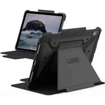 Urban Armor Gear UAG - Flip Case for Tablet - Izturīgs - poliuretāns (PU) - Melns - Apple 11-inch iPad Air M2 Wi-Fi, M2 Wi-Fi + Cellular, M3 Wi-Fi, M3 Wi-Fi + Cellular (1244731