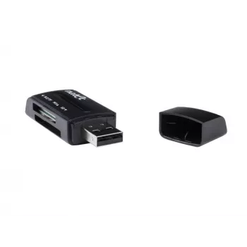 Natec MINI ANT 3 USB 2.0 karšu lasītājs (SD, SDHC, MMC, M2, microSD), melns (NCZ-0560)