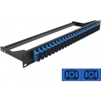 Patch panel DELOCK 43392 1U for fiber SC, rack mount,…