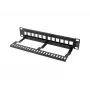 Rack aizklāšanas panelis LANBERG PPKS-9112-B, 12 portu, 1U, metāla, pelēks, 254×44,5×99,3 mm