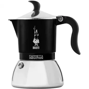 Indukcijas kafijas pagatavotājs BIALETTI FIAMMETTA 2 tases, melns