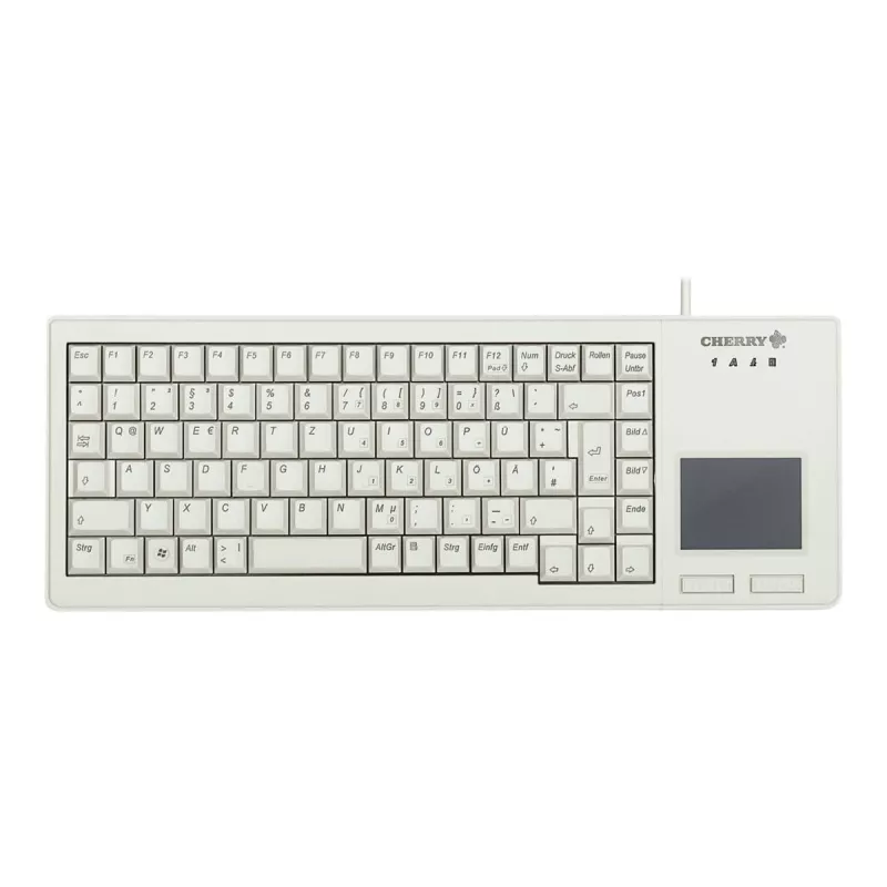 CHERRY XS skārienpaliktņa tastatūra, universāla, USB, QWERTZ, vācu, pelēka