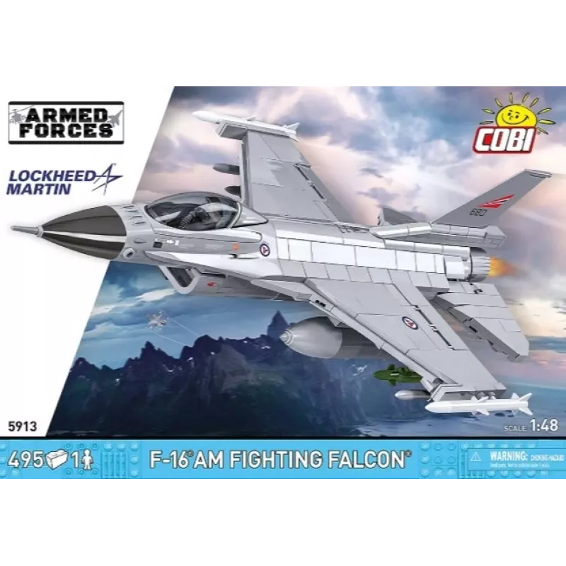 Cobi Building Set F-16AM Fighting Falcon, 495 gab., mēroga modelis