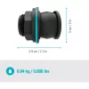 tank connector Push IN, G 1 un G 3/4 (melns, sienu biezumam 2-10 mm)