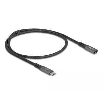 DeLOCK USB pagarinātājs USB Type-C vīrišķais uz sievišķo 10 Gbps 0.5 m pelēks metāls