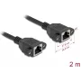 DeLOCK 90785 tīkla kabelis, melns, 2 m, Cat6a S/FTP