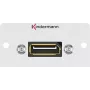 Kindermann Konnect 50 alu Half Size Adapter Plate - modulāra priekšējā paneļa iestiprināma plāksne - DisplayPort - anodēts alumīnijs (7444000888)