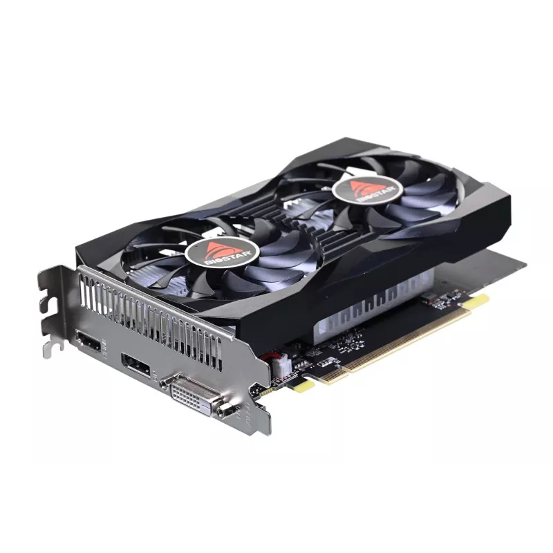 Diskrētā videokarte BIOSTAR GeForce GTX 1050 4 GB GDDR5, 1455 MHz pastiprinājums, 128-bit, PCIe 3.0, 2 ventilatori
