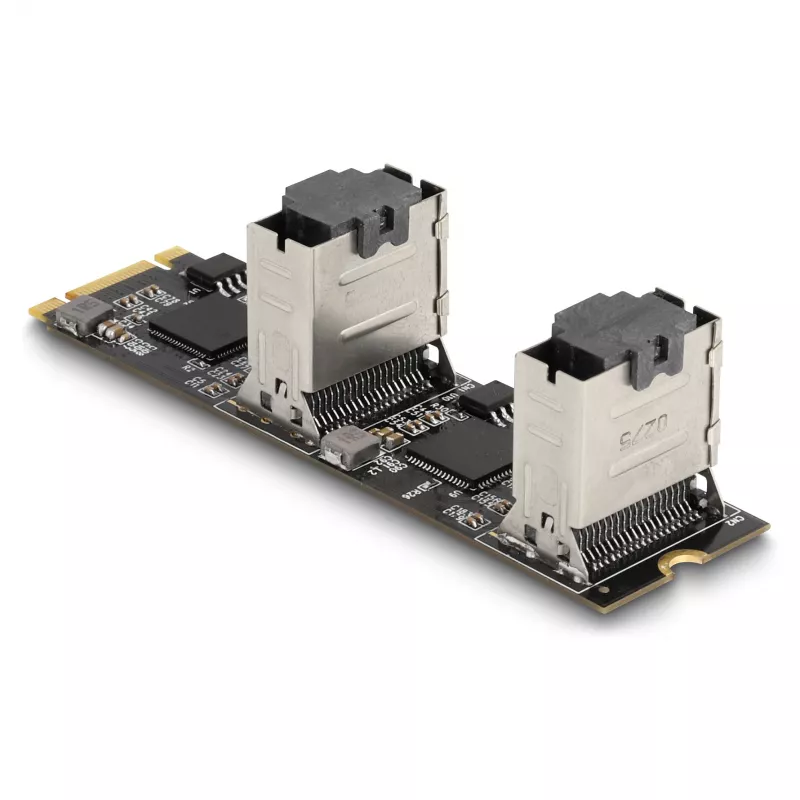 DeLOCK pārveidotājs M.2 2280 Key B+M vīrišķais uz 8 x SATA
