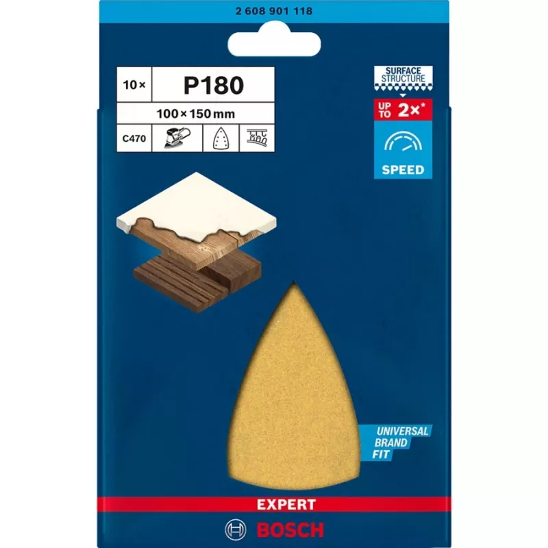 Bosch 2 608 901 118 rotējošā instrumenta slīpēšanas piederums Koks Slīploksne