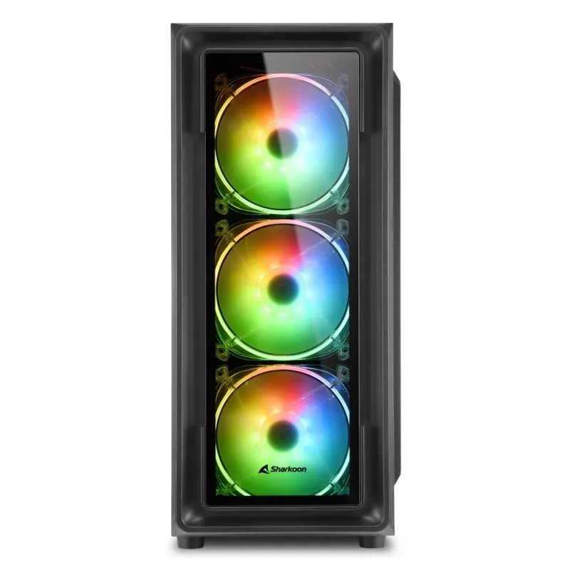 PC korpuss Sharkoon TK4 RGB Midi Tower Melns