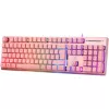 Deltaco GAM-021-RGB-P-DE - pilna izmēra (100%) - USB - membrānas taustiņu slēdzis - QWERTZ - Rozā