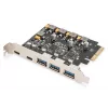 PCIe karte Digitus 2x USB-C 3x USB A