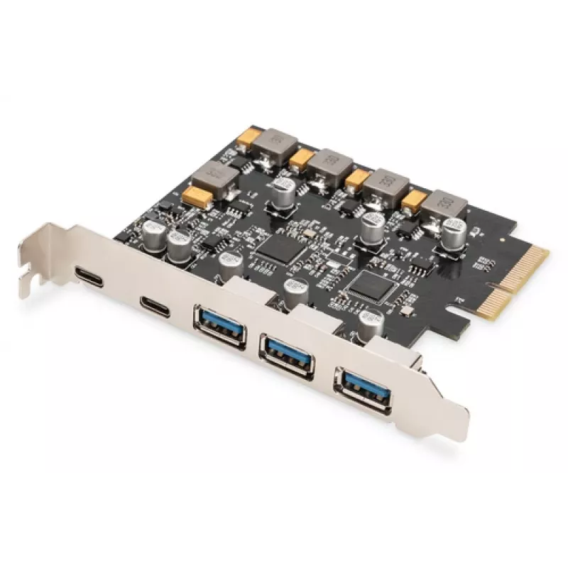 PCIe karte Digitus 2x USB-C 3x USB A