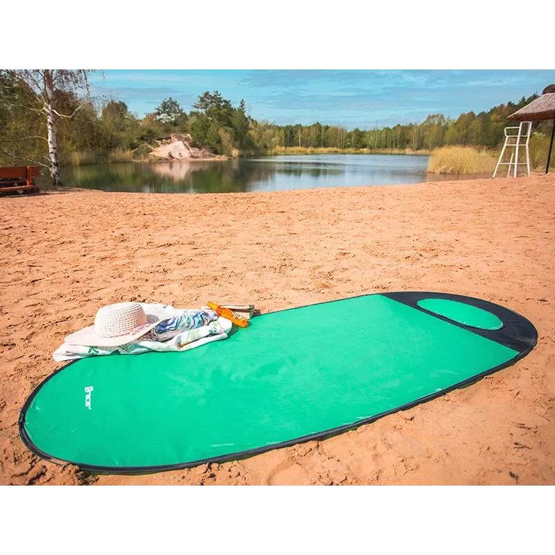 TRACER pludmales paklājiņš Pop Up 46948 – viegls, pārnēsājams, piparmētru krāsas salokāms paklājiņš