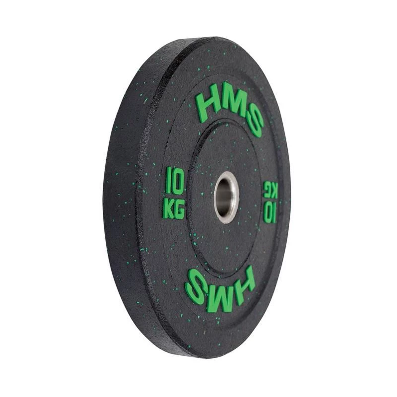 HMS Fitness HTBR10 1 gab. olimpiskais gumijas pārklājuma svara disks
