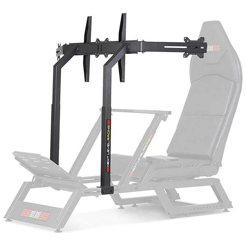 Simulācijas sacīkšu kokpits Next Level Racing F-GT NLR-A006 — regulējams sēdekļa un stūres augstums, atbalsta 3 displejus, maksimālā lietotāja svara ietilpība 60 kg, melns