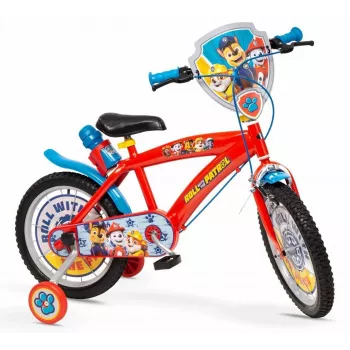 Bērnu velosipēds Toimsa 16 collu Paw Patrol sarkans modelis 1678, 16 collu riteņi, viena ātruma
