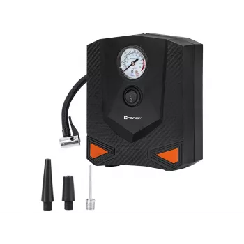 Pārnēsājamais gaisa sūknis TRACER RES-03ML 12V 150 PSI — auto riepu piepūšanas ierīce, 12 V barošana