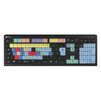 Klaviatūra Logickeyboard LKB-CBASE-A2PC-FR Universāla USB AZERTY franču valoda Melna