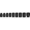 Bosch triecienuzgriežņu atslēgu komplekts 3/8 collas, 9 detaļas, melns, standarta