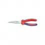Knipex mehānikas knaibles 200mm, forma 1, taisnas, daudzkomponentu apvalks, hromētas