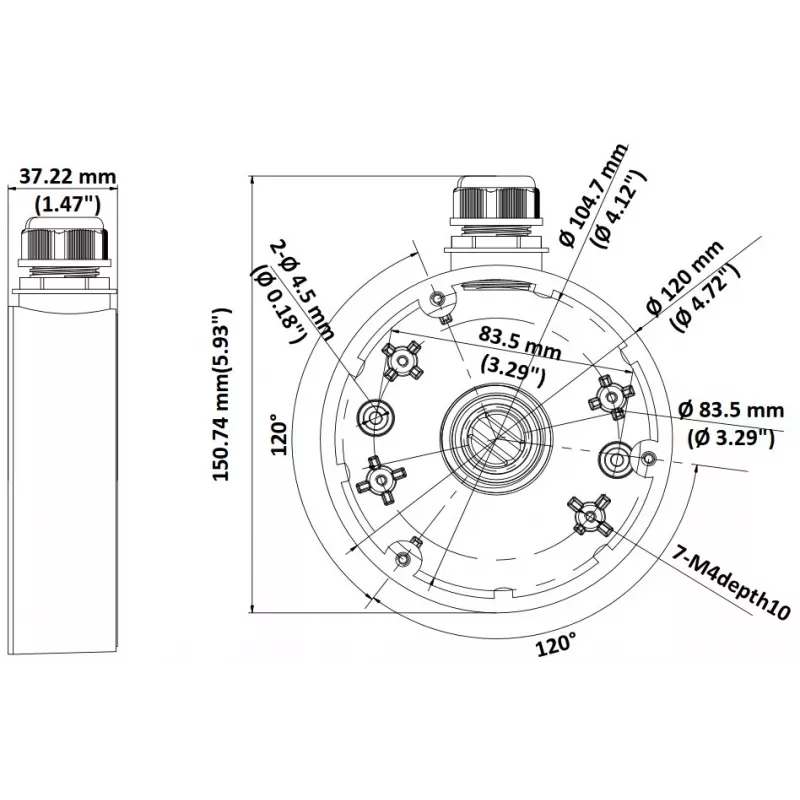 Sadales kārba Hikvision DS-1280ZJ-DM46 (melna)